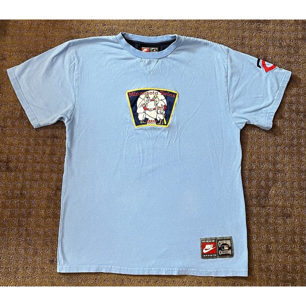 Vintage Y2K Nike Team Cooperstown Twins MLB Shirt Size Medium Baseball